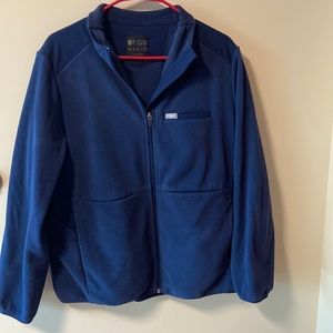 Figs fleece Jacket- Navy Blue
